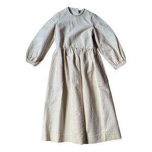 &Daughter Rosalie Gathered Cotton Ivory Midi Dress 14 -Never Worn